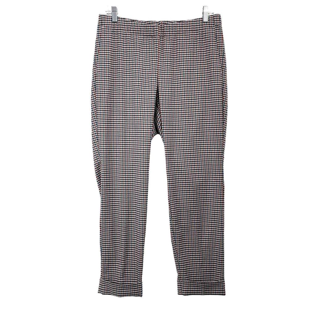 J.Jill Pull On Pants Houndstooth Multicolor Cuffed Ankle Petite 12P